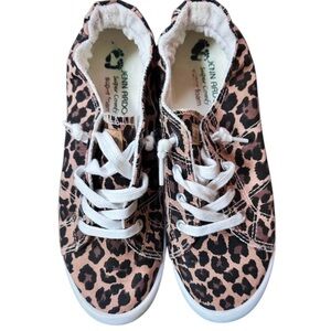 Jenn Ardor Animal Print Canvas slip on Low Top Sneaker Casual size 8